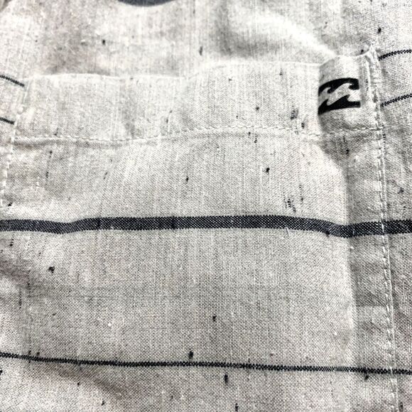 Billabong ZZ Mens Shirt Size L Short Sleeve Cotton Textured Print Button-Down - Picture 4 of 10